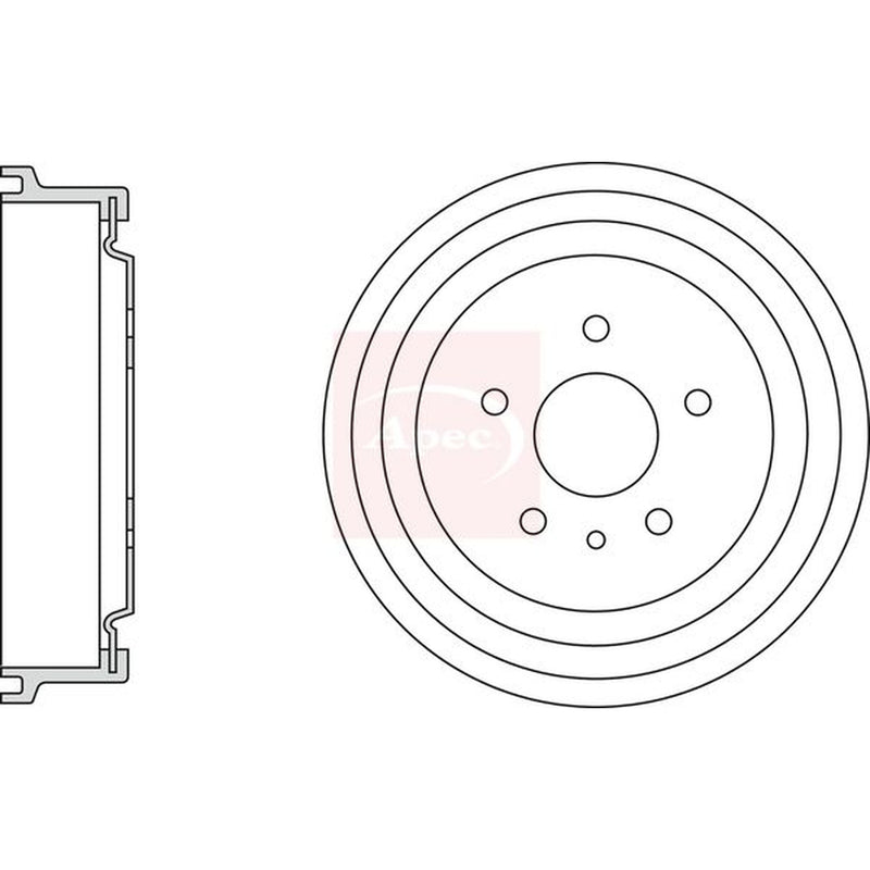 Apec Brake Drum Assembly Rear DRM9939