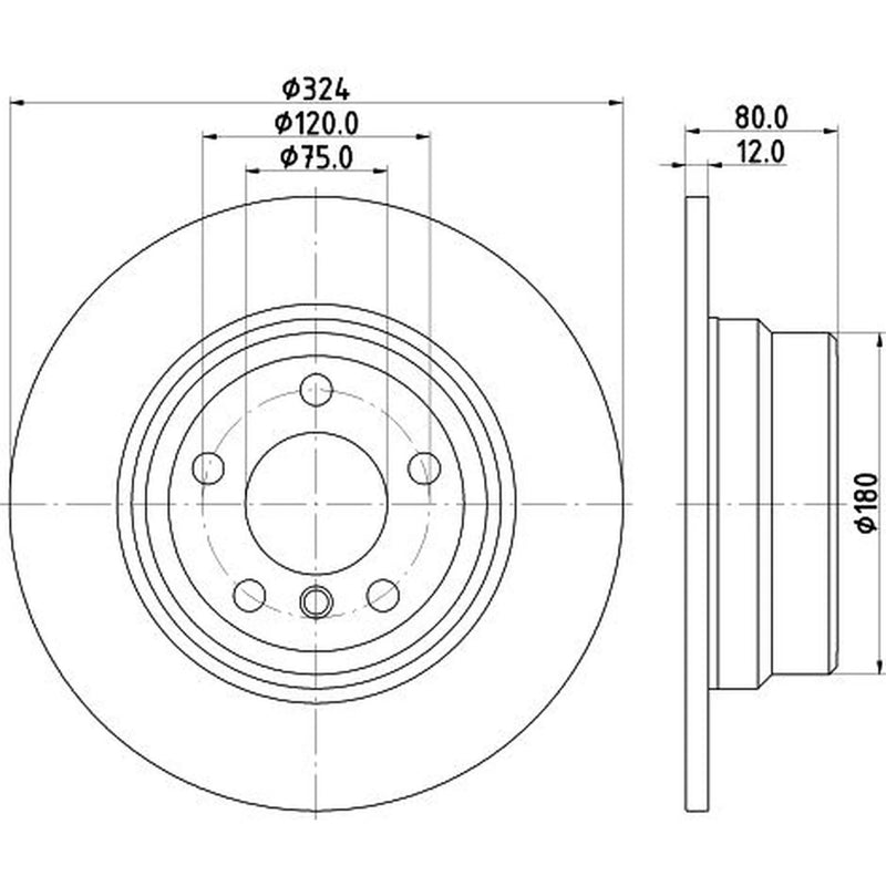 Mintex 2 x Solid Rear Brake Discs MDC1130