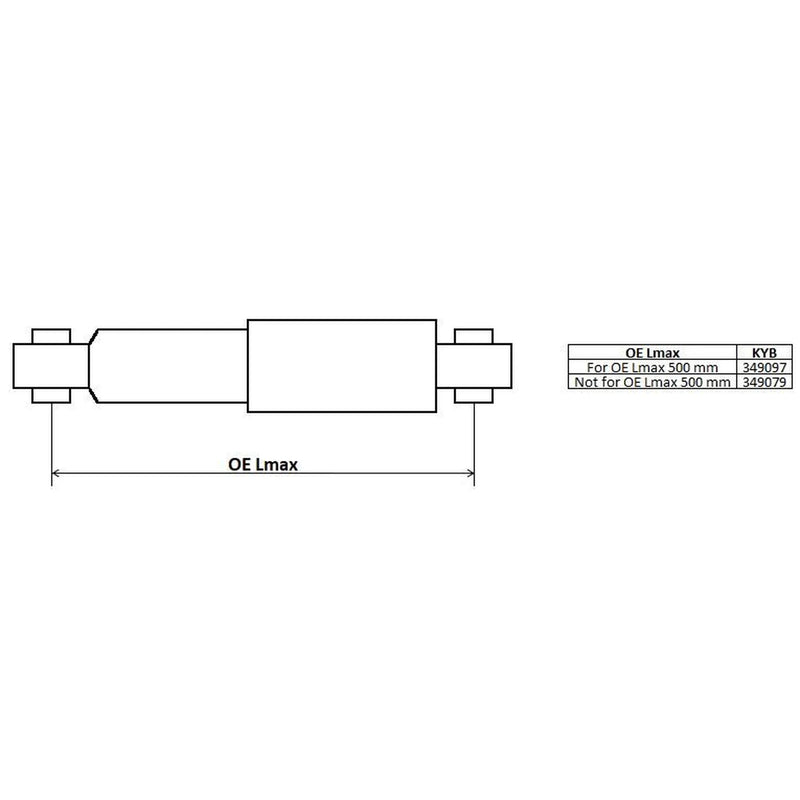 KYB Shock Absorber Damper Strut Rear 349079