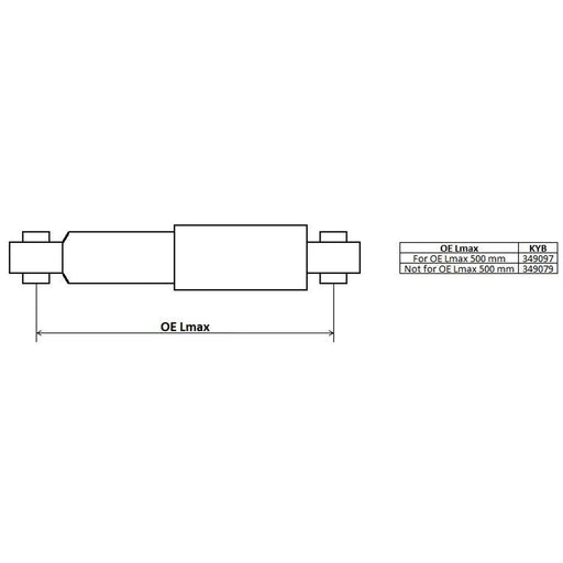 KYB Shock Absorber Damper Strut Rear 349079