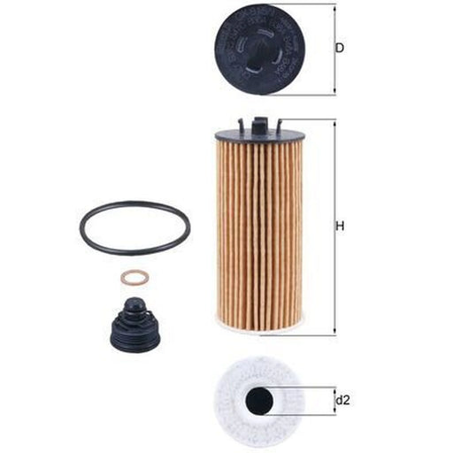 Mahle Engine Oil Filter OX 815/1D