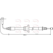 Apec Handbrake Cable Front CAB1496