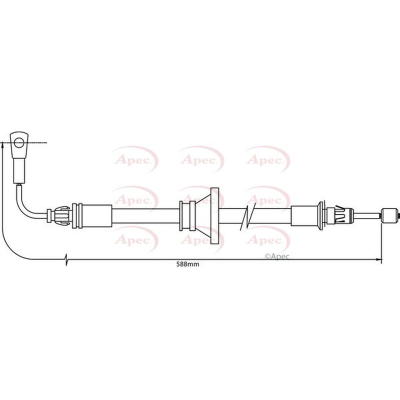 Apec Handbrake Cable Front CAB1496