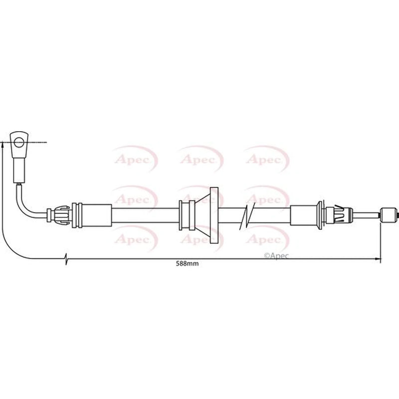 Apec Handbrake Cable Front CAB1496