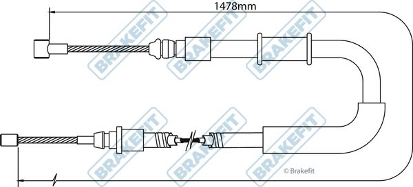 Apec Handbrake Cable Left Rear fits Citroën Relay III 2006-2020 2.2 3.0