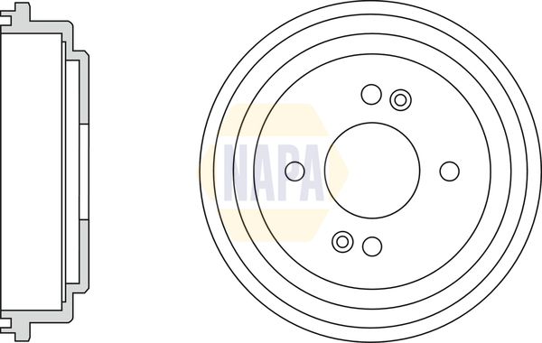 NAPA 2 x Brake Drums fits HYUNDAI