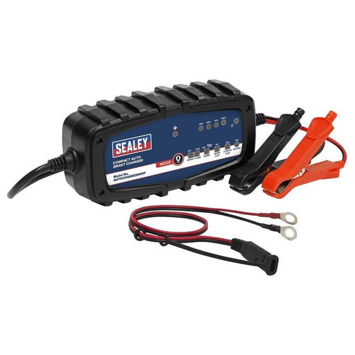 Sealey Compact Auto Smart Charger & Maintainer 2A 6/12V AUTOCHARGE200HF Sealey  - Town Parts