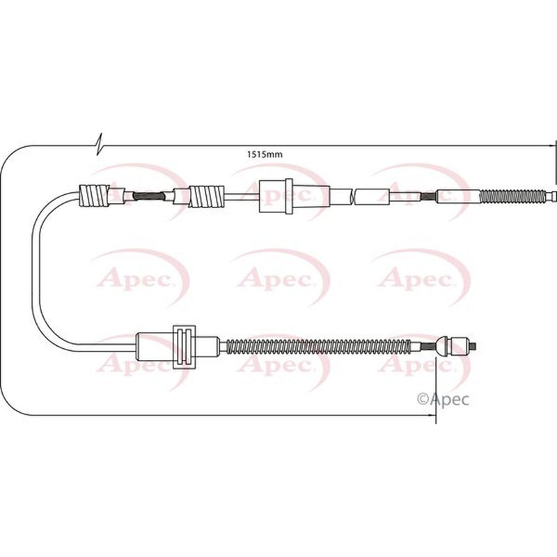 Apec Handbrake Cable Left Rear CAB1398