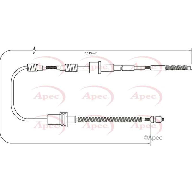 Apec Handbrake Cable Left Rear CAB1398