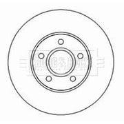 Borg & Beck 2 x Vented Front Brake Discs BBD4451