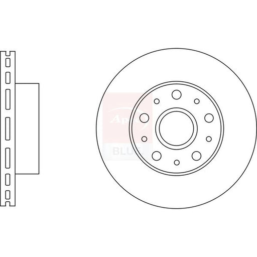 Apec 2 x Vented Front Brake Discs SDK6857