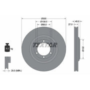 Textar 2 x Vented Front Brake Discs 92282403