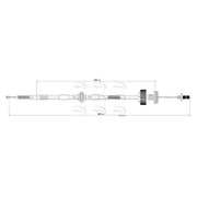 Apec Handbrake Cable Left Rear CAB1790