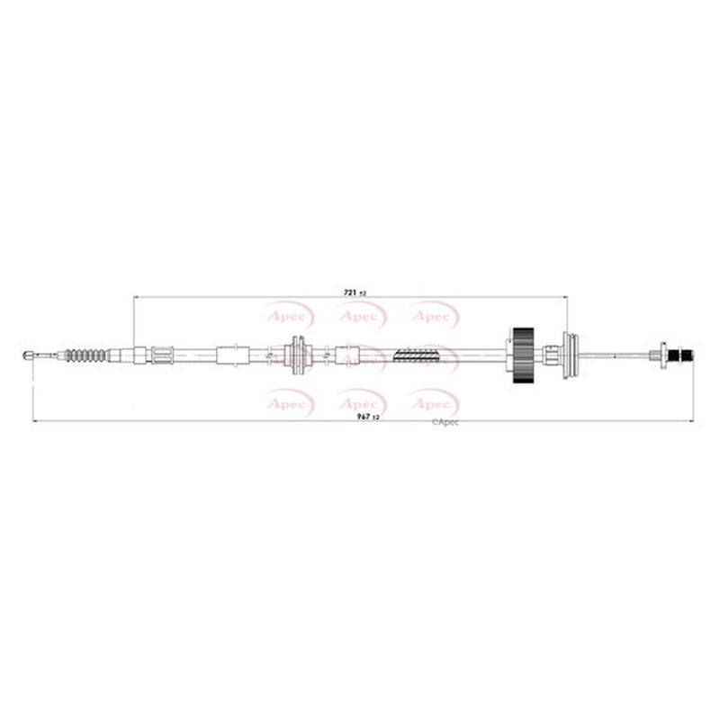 Apec Handbrake Cable Left Rear CAB1790