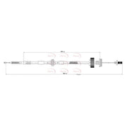 Apec Handbrake Cable Left Rear CAB1790