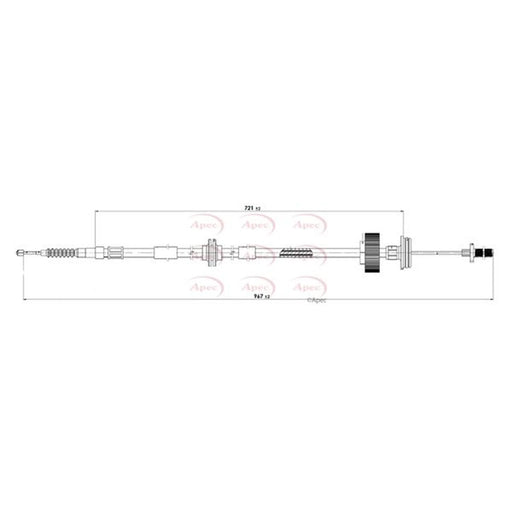 Apec Handbrake Cable Left Rear CAB1790