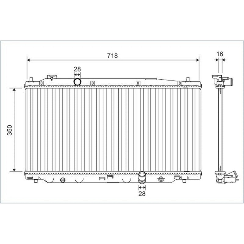 Valeo Engine Radiator 701136
