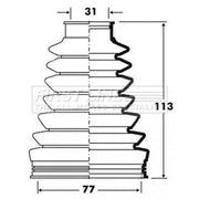 First Line Drive Shaft Bellow Kit Front Left Thermoplast FCB2831