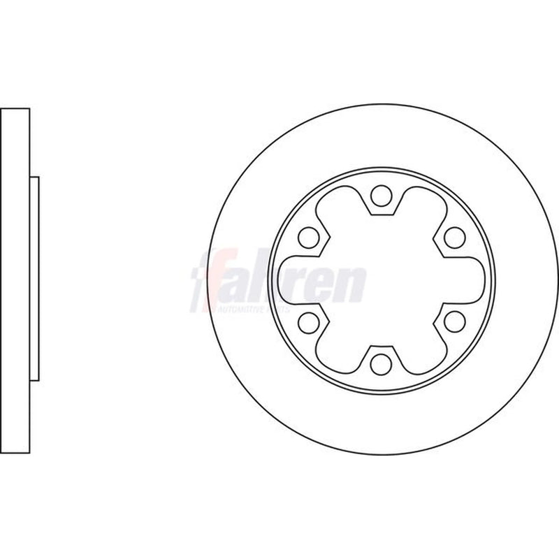 Fahren 2 x Solid Rear Brake Discs FBD6827