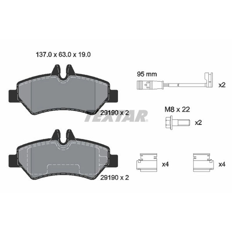 Textar Rear Brake Pad Set 2919001