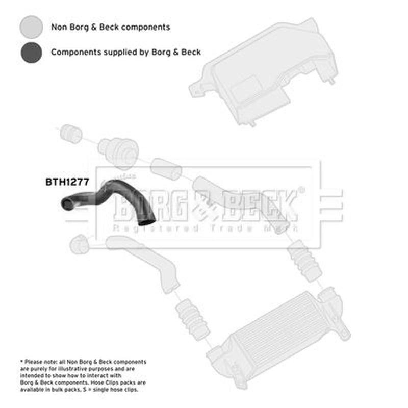 Borg & Beck Intercooler Turbo Charge Air Hose BTH1277