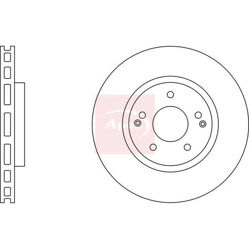 Apec 2 x Vented Front Brake Discs DSK2994