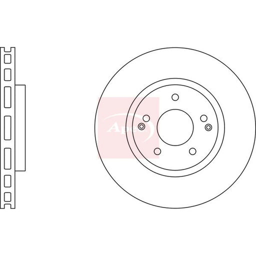 Apec 2 x Vented Front Brake Discs DSK2994
