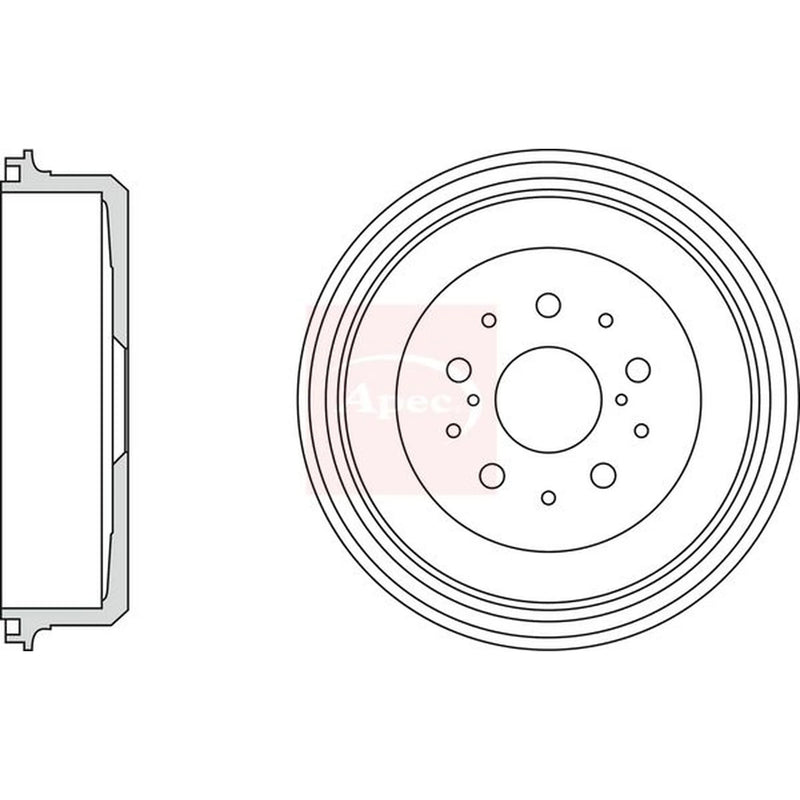 Apec Brake Drum Assembly Rear DRM9997
