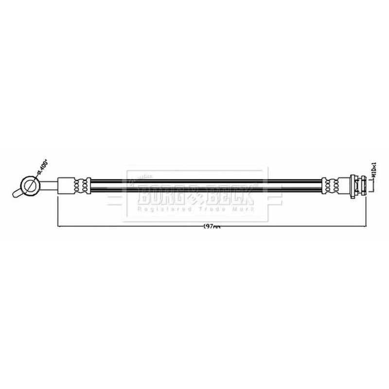 Borg & Beck Brake Hydraulic Hose Line Rear BBH8810