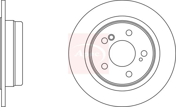 Apec 2 x Brake Disc Set Solid