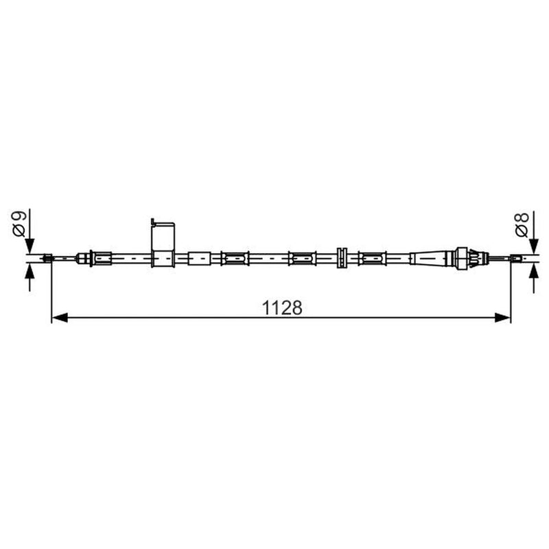 Bosch Handbrake Cable Right Rear 1 987 482 363