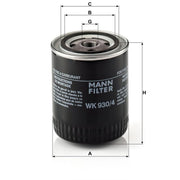 MANN-FILTER Fuel Filter Element WK 930/4