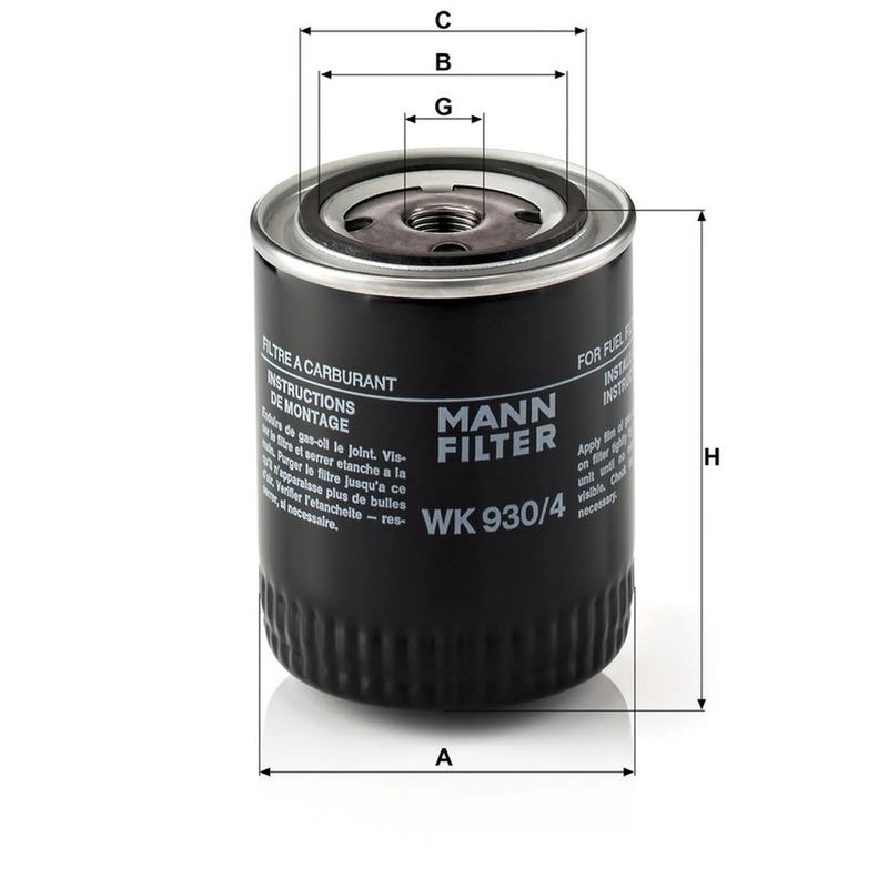 MANN-FILTER Fuel Filter Element WK 930/4