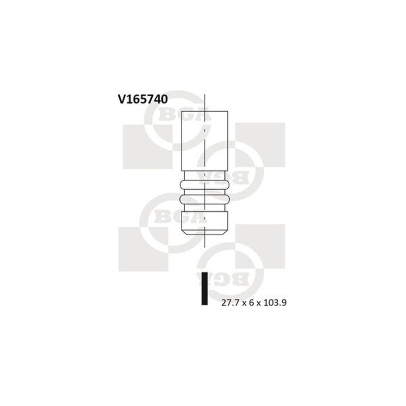 BGA Engine Intake Valve 27mm Head V165740