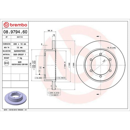 Brembo Rear Brake Discs 08.9794.60