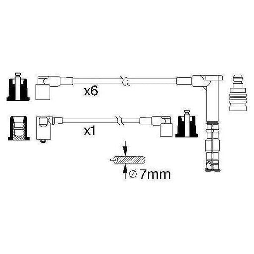 Genuine Bosch Ignition Lead B314 Fits Mercedes-Benz S S320 - 3.2 - 93-98 0986356 Bosch  - Town Parts