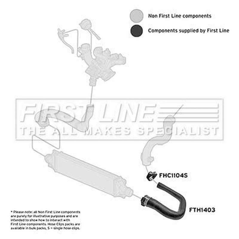 First Line Intercooler Turbo Charge Air Hose FTH1403