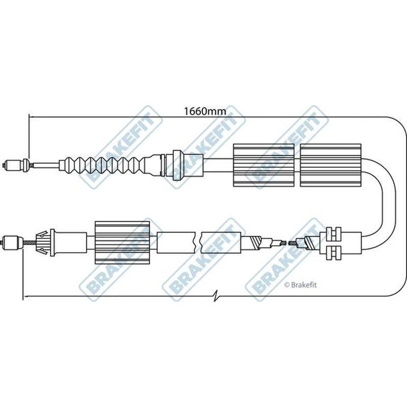 Apec Handbrake Cable Left Rear BBC3245