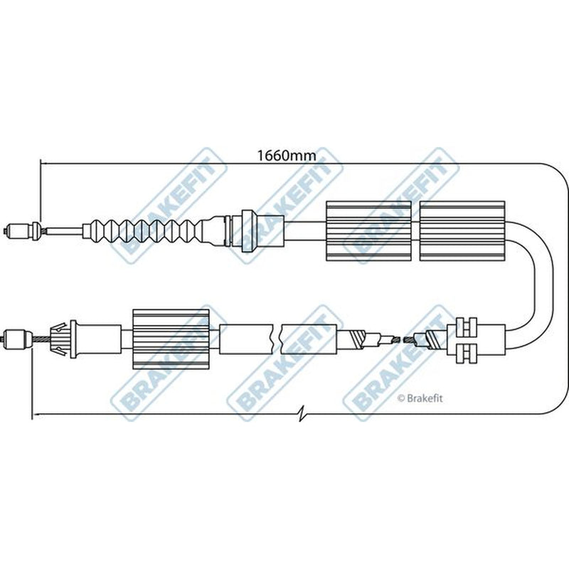 Apec Handbrake Cable Left Rear BBC3245