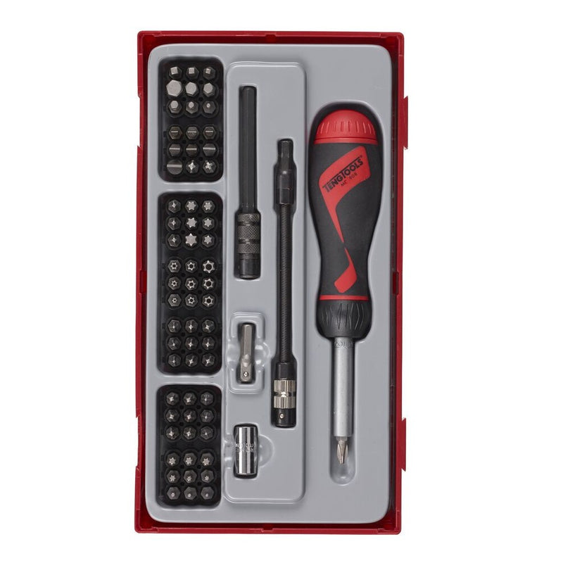 Teng Tools Ratcheting Screwdriver Bit Set TT1 74 Pieces