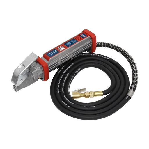 Sealey Tyre Inflator 2.7m Hose with Clip-On Connector SA372 Sealey  - Town Parts
