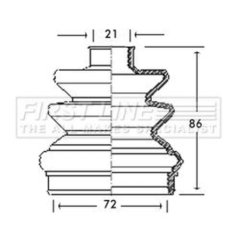 First Line Drive Shaft Bellow Kit Front Left FCB2694