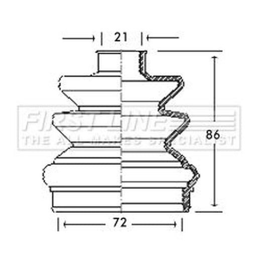 First Line Drive Shaft Bellow Kit Front Left FCB2694