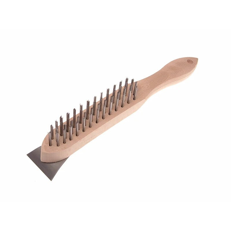 Faithfull 580/4S Lightweight Scratch Brush with Scraper - 4 Row - FAI5804S