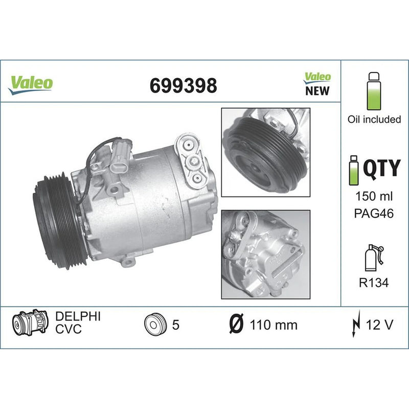 Valeo Air Conditioning Compressor 699398