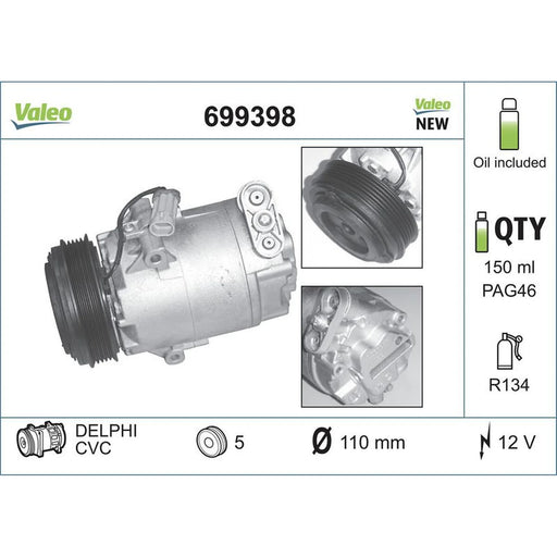 Valeo Air Conditioning Compressor 699398