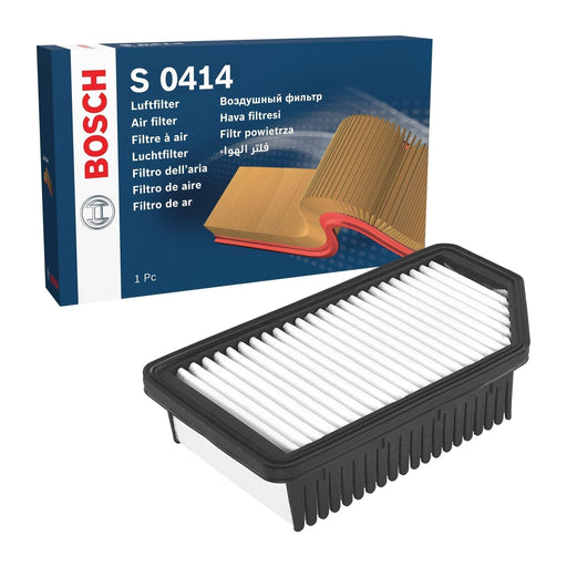 Genuine Bosch Car Air Filter S0414 Fits Kia Rio Cvvt - 1.2 - 11-17 F026400414 Bosch  - Town Parts