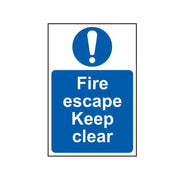 Scan Fire Escape Keep Clear - PVC Sign 200 x 300mm - 0158