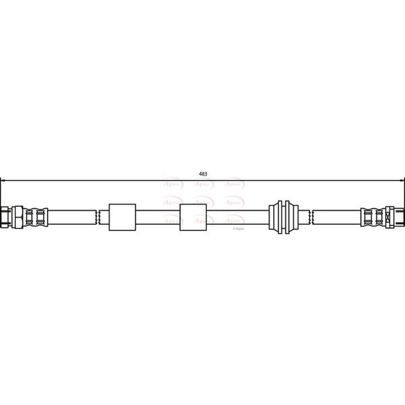 Apec Brake Hydraulic Hose Line Front HOS3010