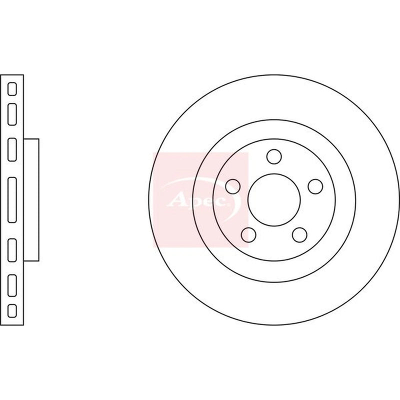 Apec 2 x Vented Front Brake Discs DSK3178